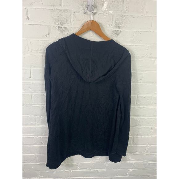 J. Jill Women's Cardigan Sweater Hoodie Long Sleeve Black Size Small Petite - Picture 2 of 5